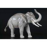 Nymphenburg Elefant August Göhring (1891-1965), porcelain elephant,Porzellan, naturalistisch