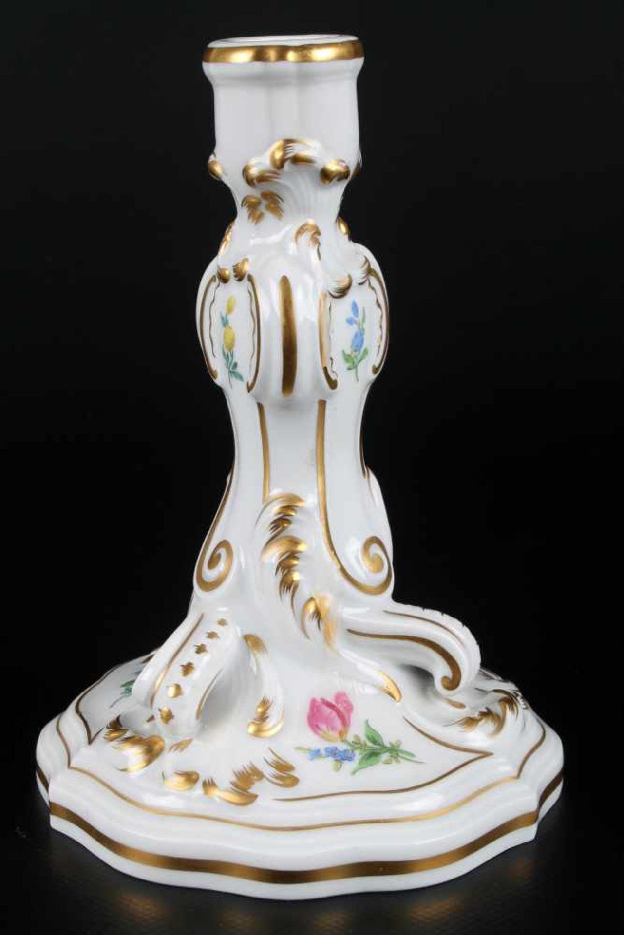 Meissen Kerzenständer, candlestand,Porzellan, Schwertermarke 1. Wahl, Modellnummer 53111, mit