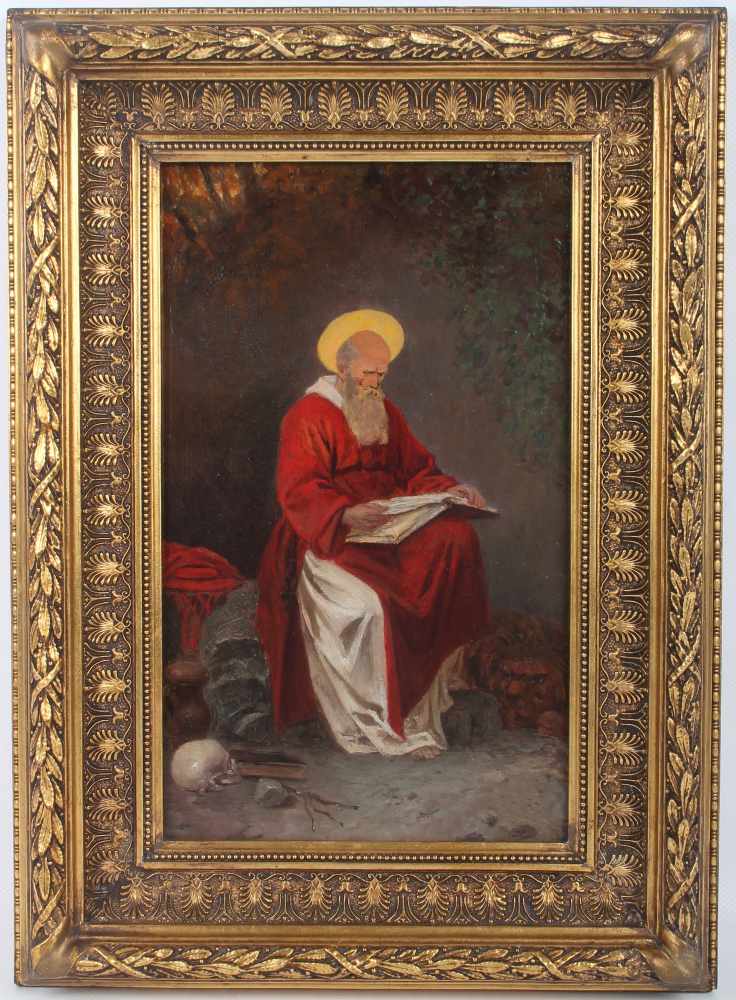 Heiliger Hieronymus, 1. Hälfte 19. Jahrhundert, Saint Hieronymus,1st half 19th century, - Bild 2 aus 6