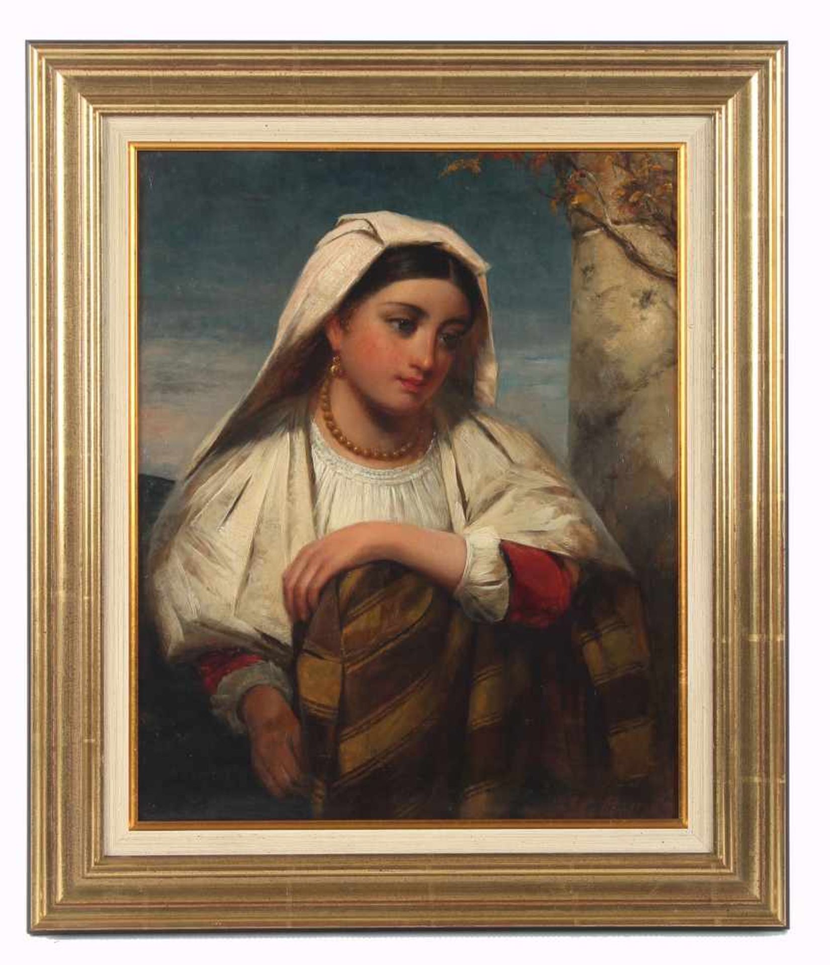 Edward John Cobbett (1815-1899) Portrait einer jungen Frau, - Image 2 of 5