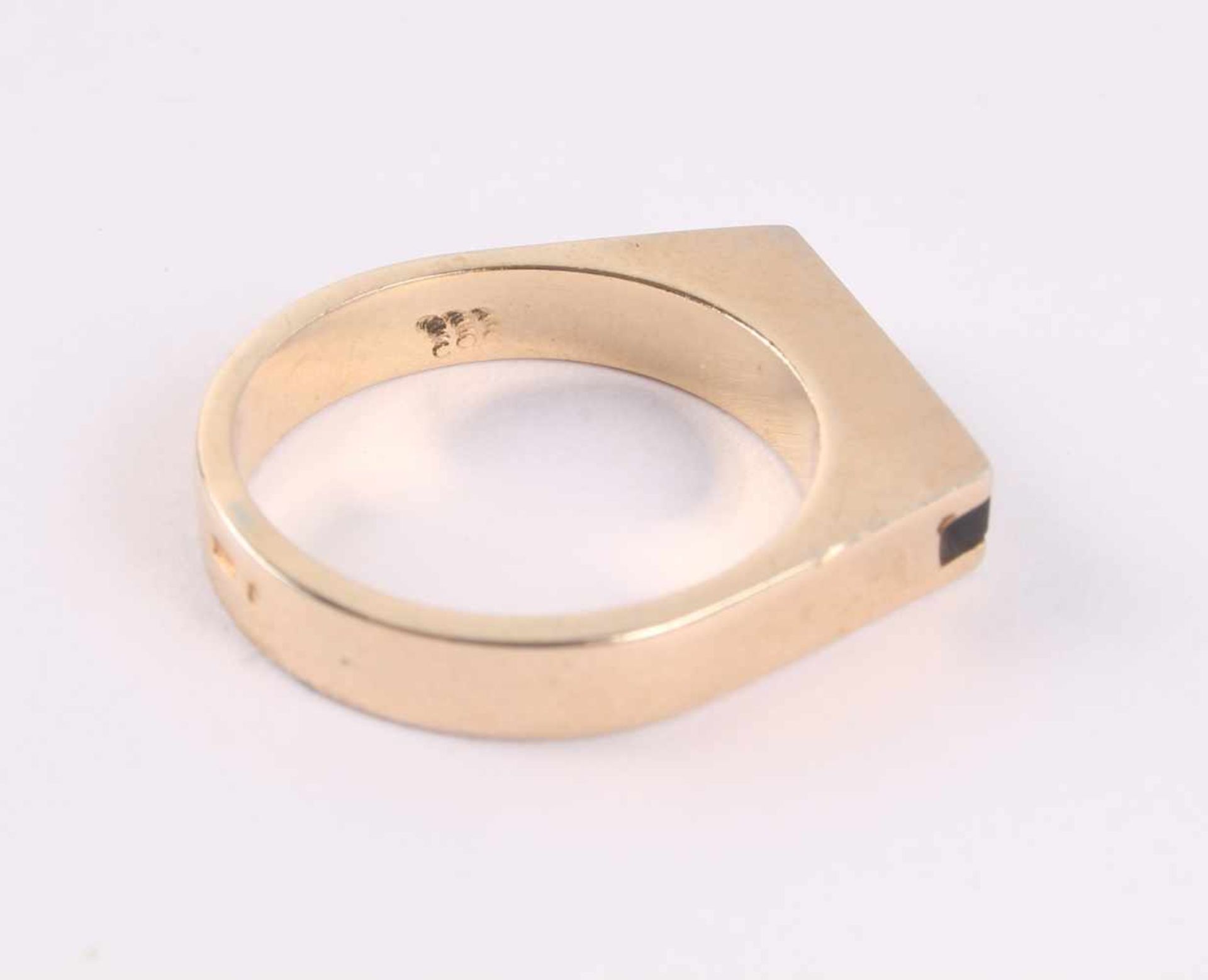 585 Gold Ring mit Onyx, - Bild 4 aus 4
