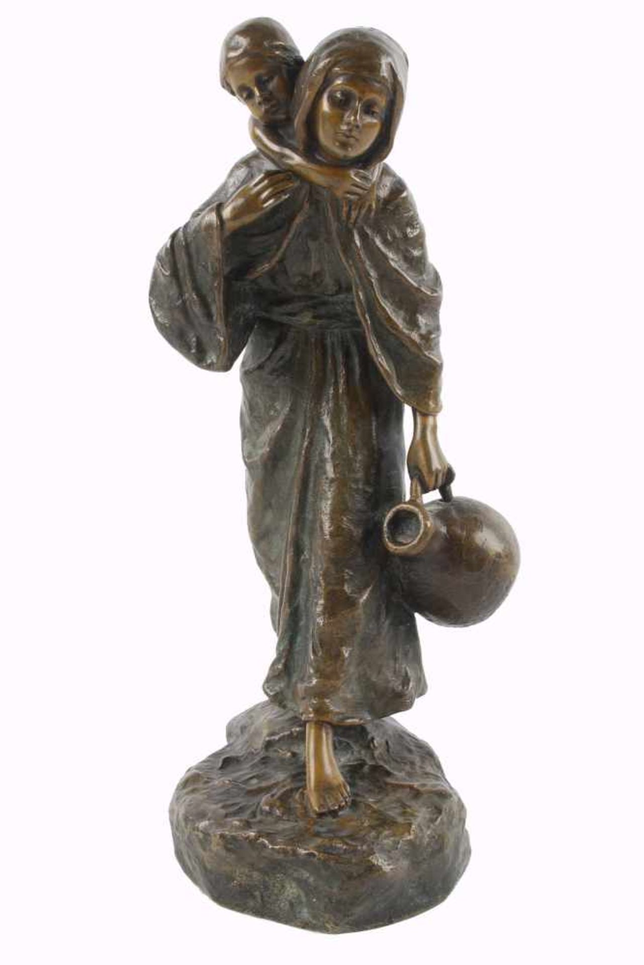 Andor Ruff (1885-1951) - Mutter mit Kind - Bronze Figur, Mother with child - bronze figure,