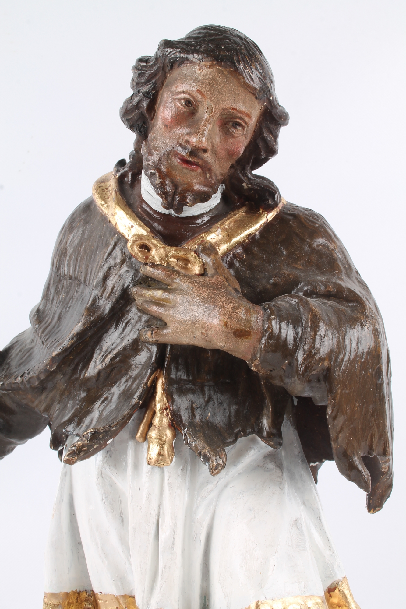 Heiligenfigur Johannes Nepomuk, 18. Jahrhundert, - Image 4 of 5