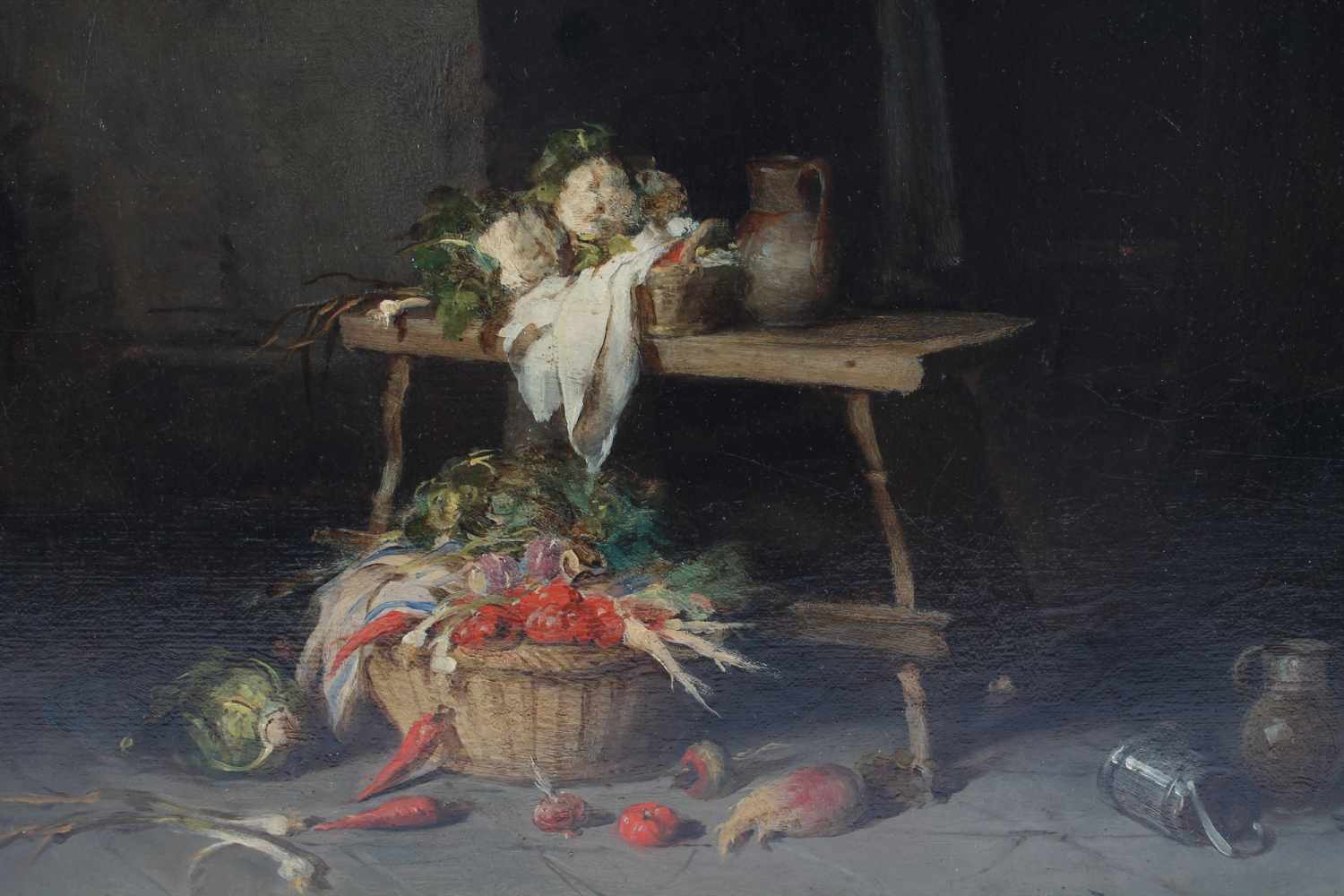 Hermann Armin Kern (1838-1912) Junge Frau in der Küche, young woman in the kitchen, - Bild 7 aus 8