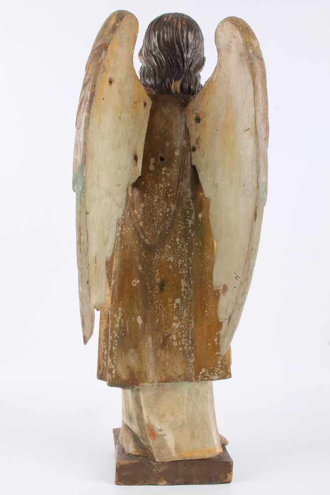 Barock Heiligenfigur, 17./18. Jahrhundert, baroque wooden figure 17th/18th century, - Image 3 of 4