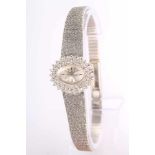 750 Golduhr mit Diamanten, Clay Montier, women's wristwatch with diamonds,