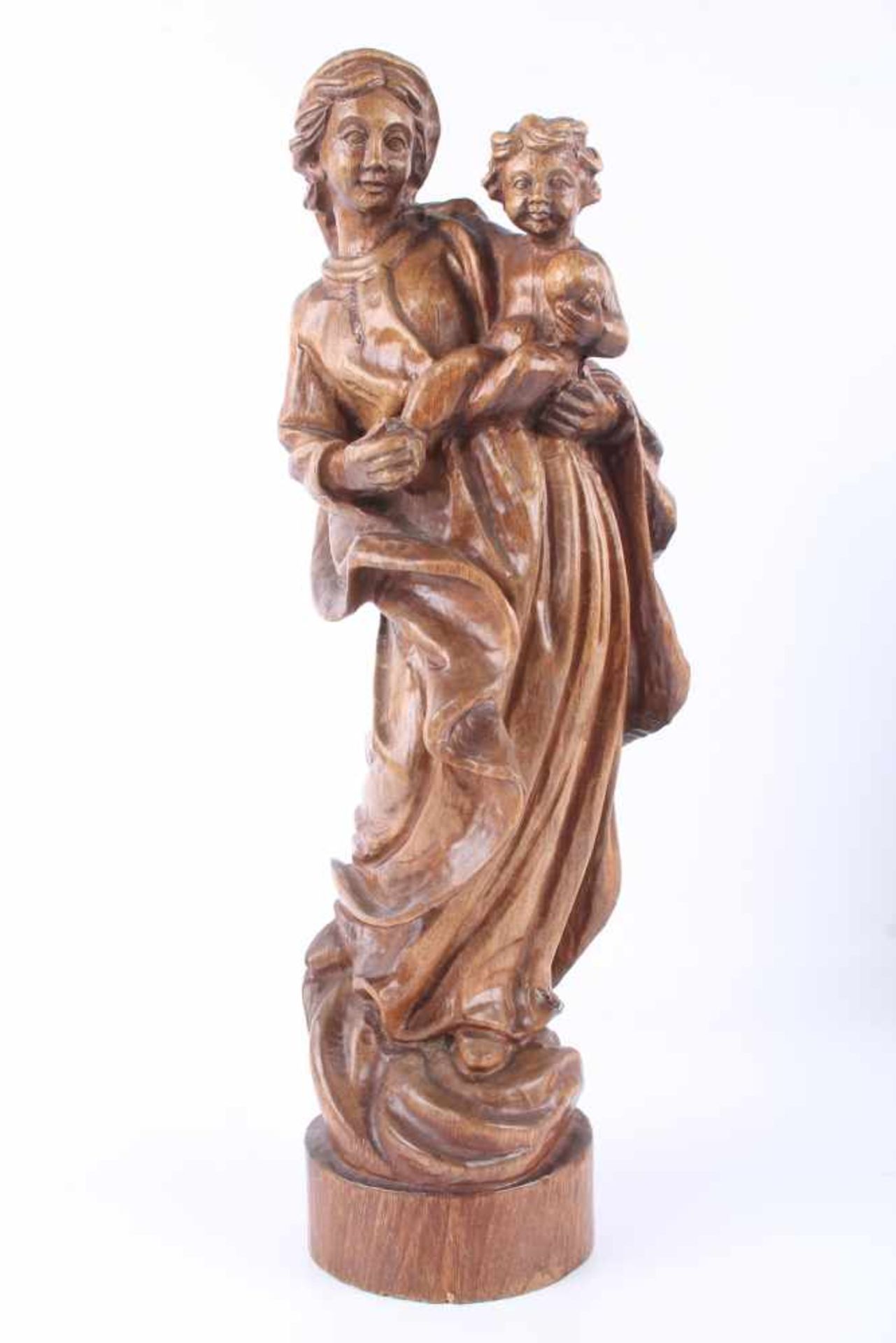 Heiligenfiguren, Hl. Georg und Madonna, figures Holy St. George and Madonna, - Image 3 of 4