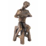 Eva de Maiziere (1915-2003) Bronze, Der Leser