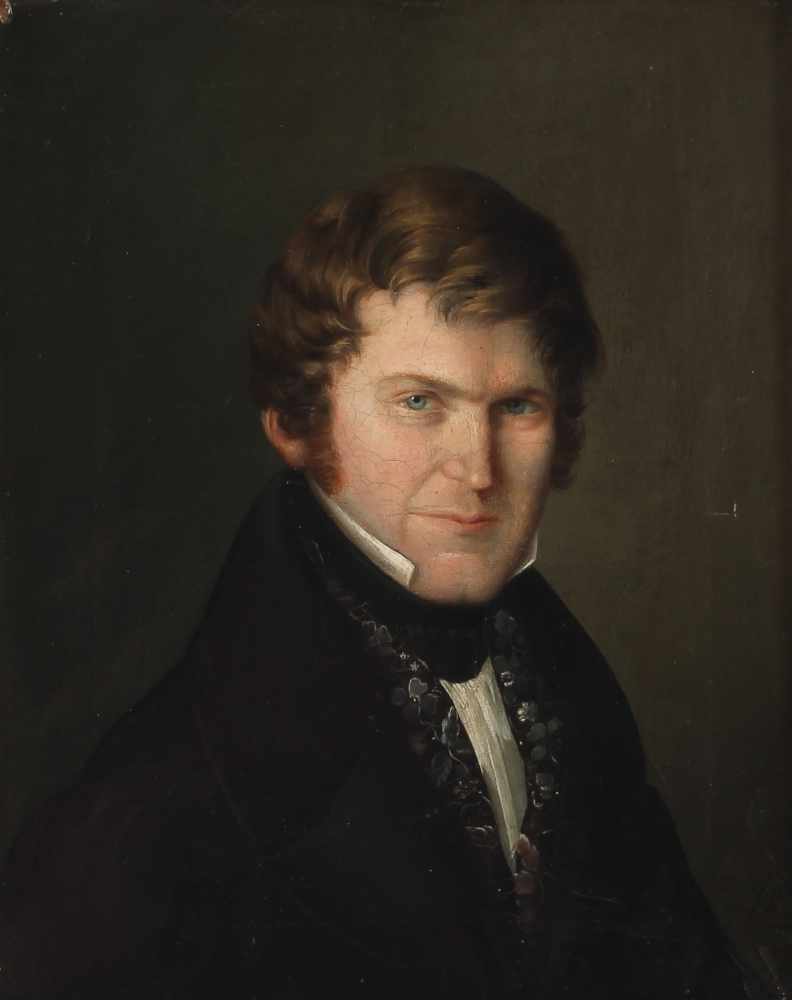 Biedermeier Portrait von Franz Heinrich, Monogrammist des 19. Jahrhunderts, portrait of Franz