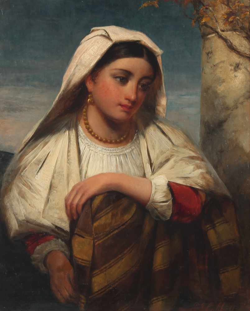 Edward John Cobbett (1815-1899) Portrait einer jungen Frau,