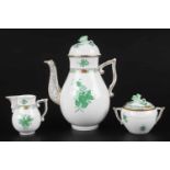 Herend Apponyi Vert - Kaffeekern, coffee set,Porzellan, Ungarn 20. Jahrhundert, Dekor Apponyi