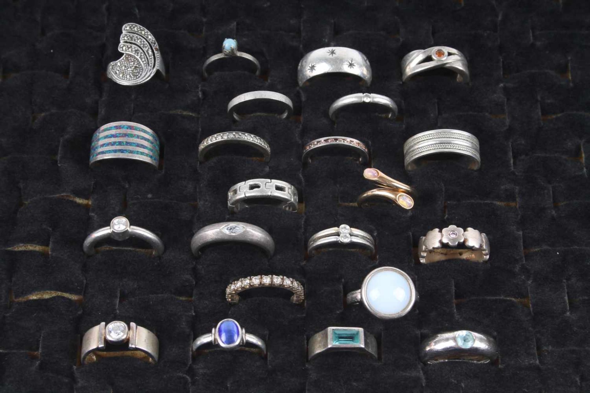 22 Silberringe, silver rings,