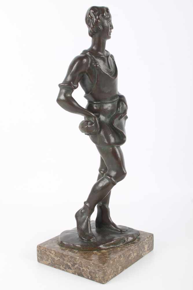 Bronze - Mann mit Lederschürze, bronze - man with leather apron, - Image 2 of 3