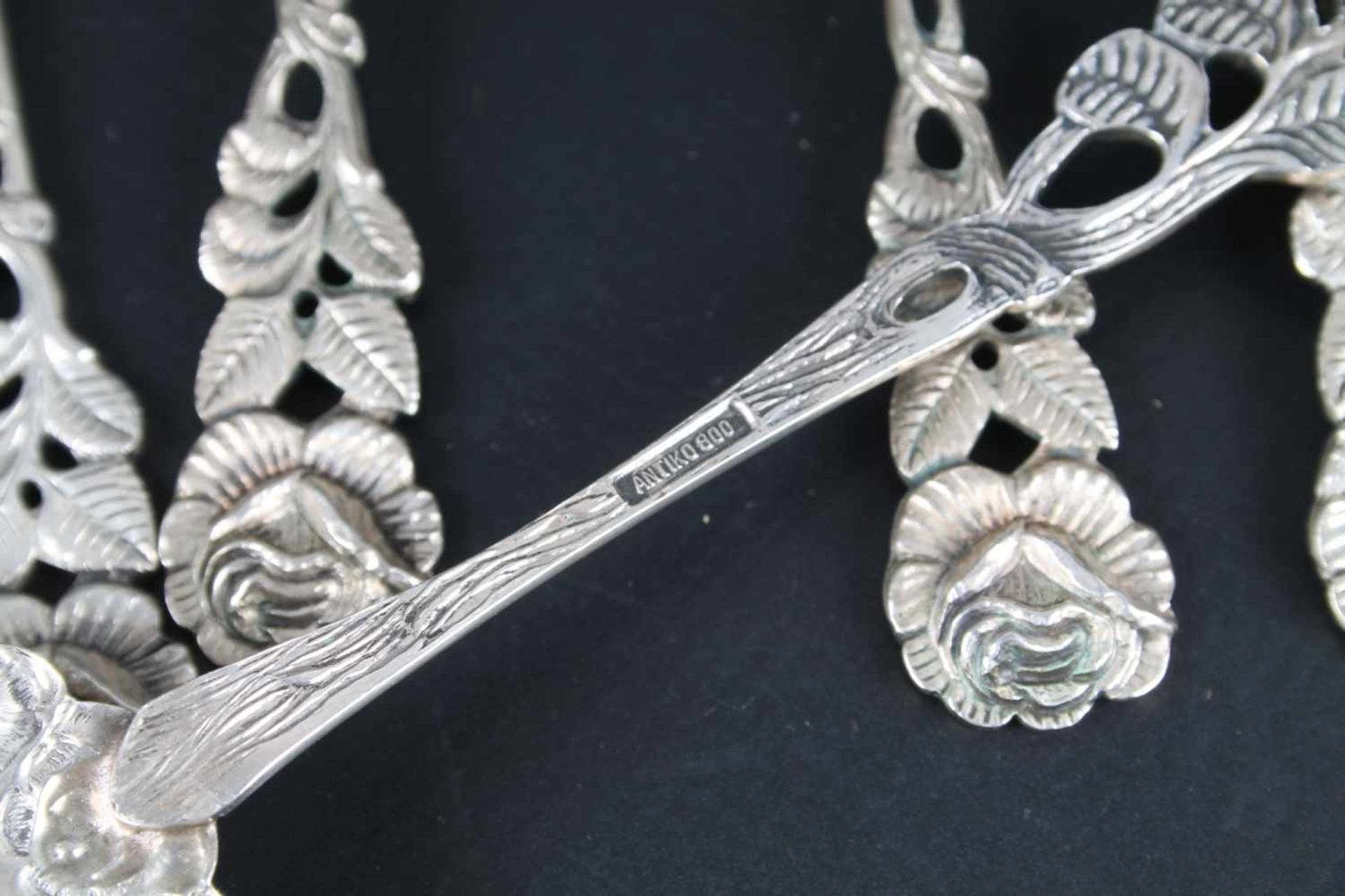 Besteck, 800 Silber Hildesheimer Rose, cutlery 800 silver, - Bild 3 aus 3