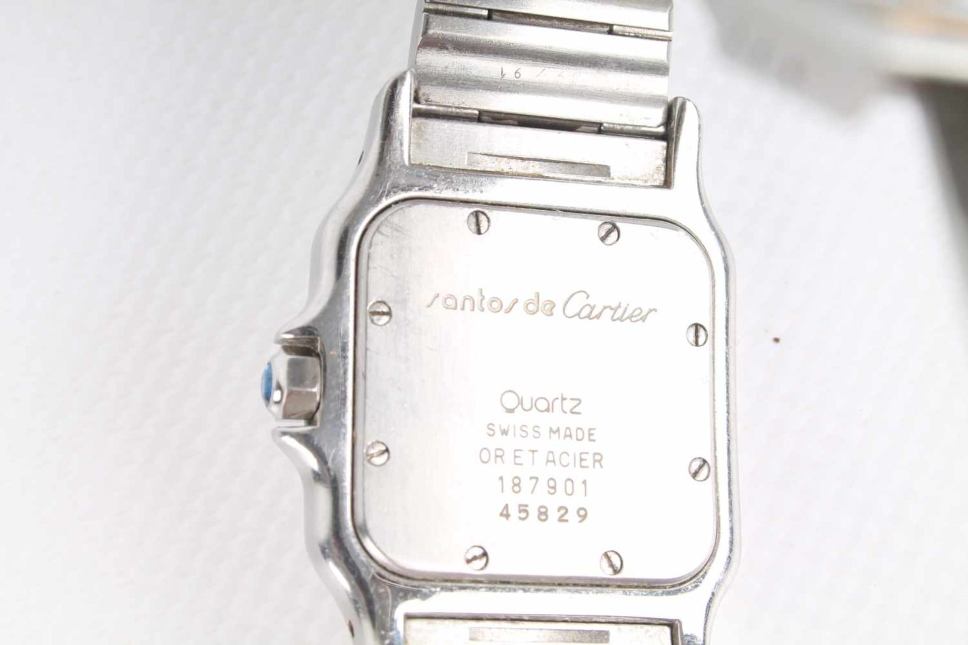 Cartier Santos Galbee Herrenuhr Armbanduhr Stahl/Gold 750, men's watch steel / 18K gold, - Image 6 of 7