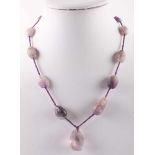 Prähistorische Amethysten Halskette, pre-historic necklace with amethysts,