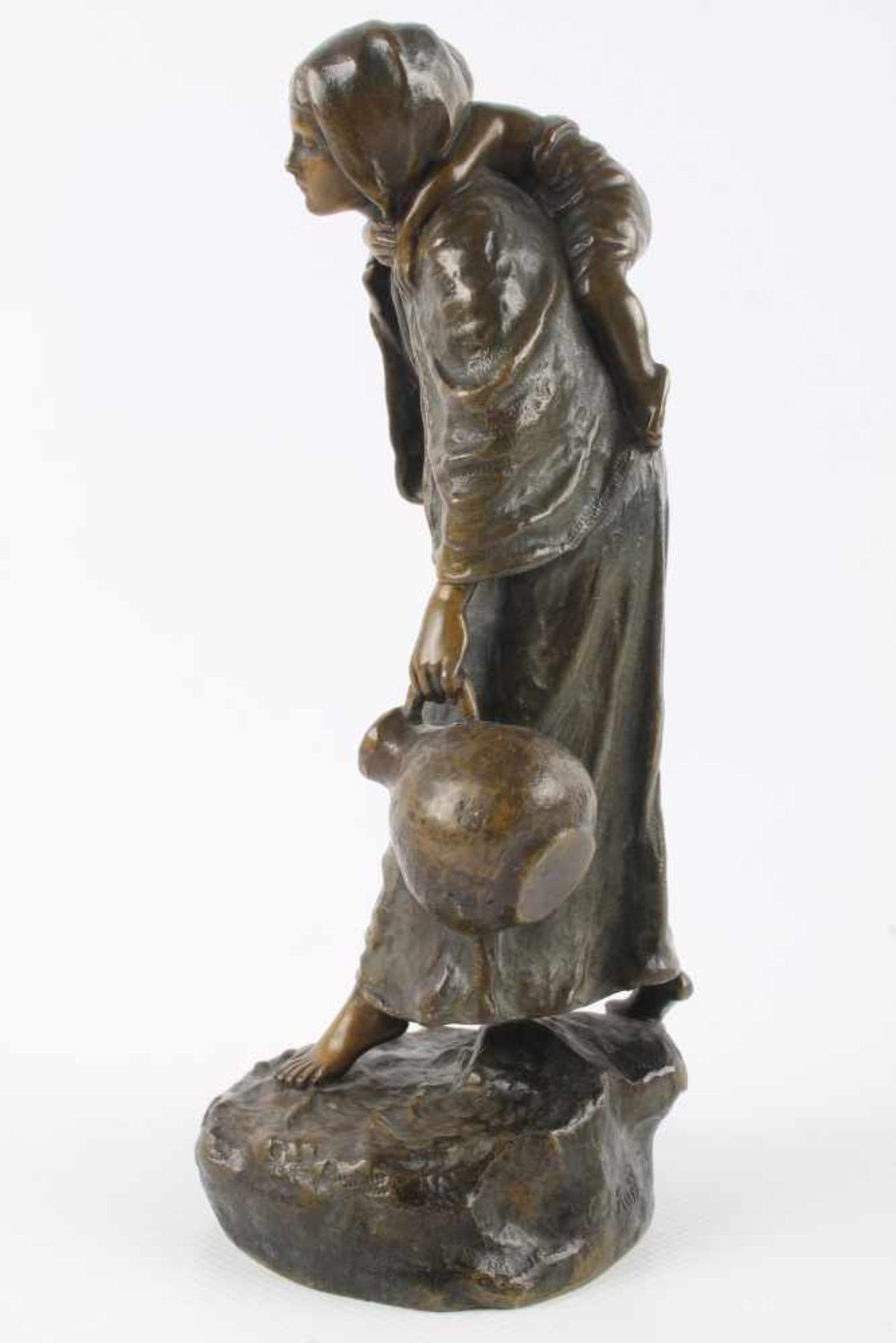 Andor Ruff (1885-1951) - Mutter mit Kind - Bronze Figur, Mother with child - bronze figure, - Image 3 of 6