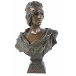 Emmanuel Villanis (1858-1914) Bronze Büste von La Sibylle, bronze bust of La Sibylle,