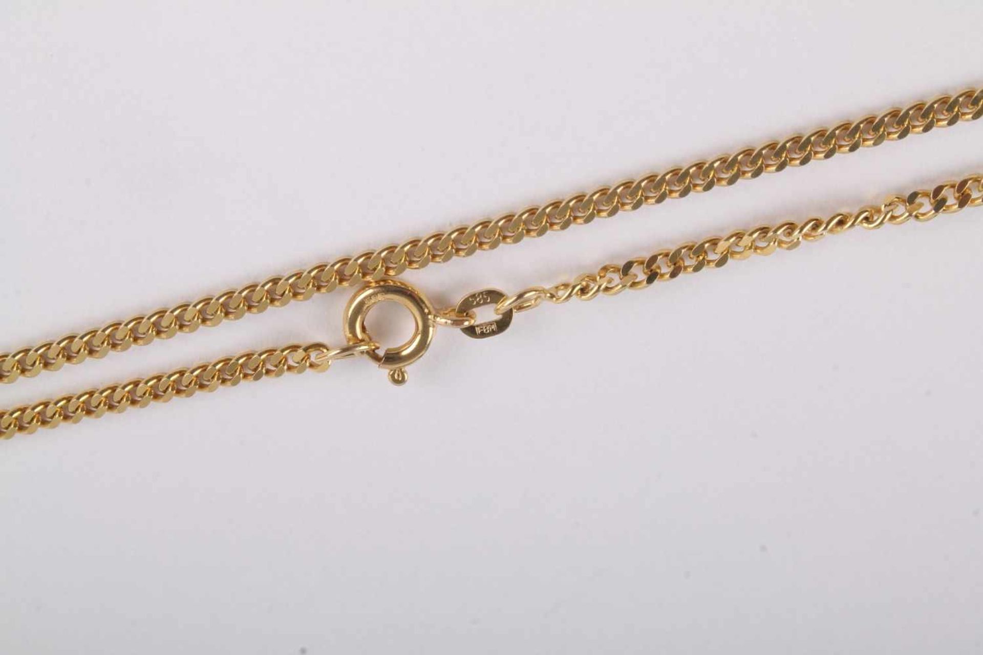 585 Goldkette mit Goldring, 585 gold chain with gold ring, - Bild 4 aus 4