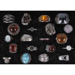 20 Silberringe, silver rings,