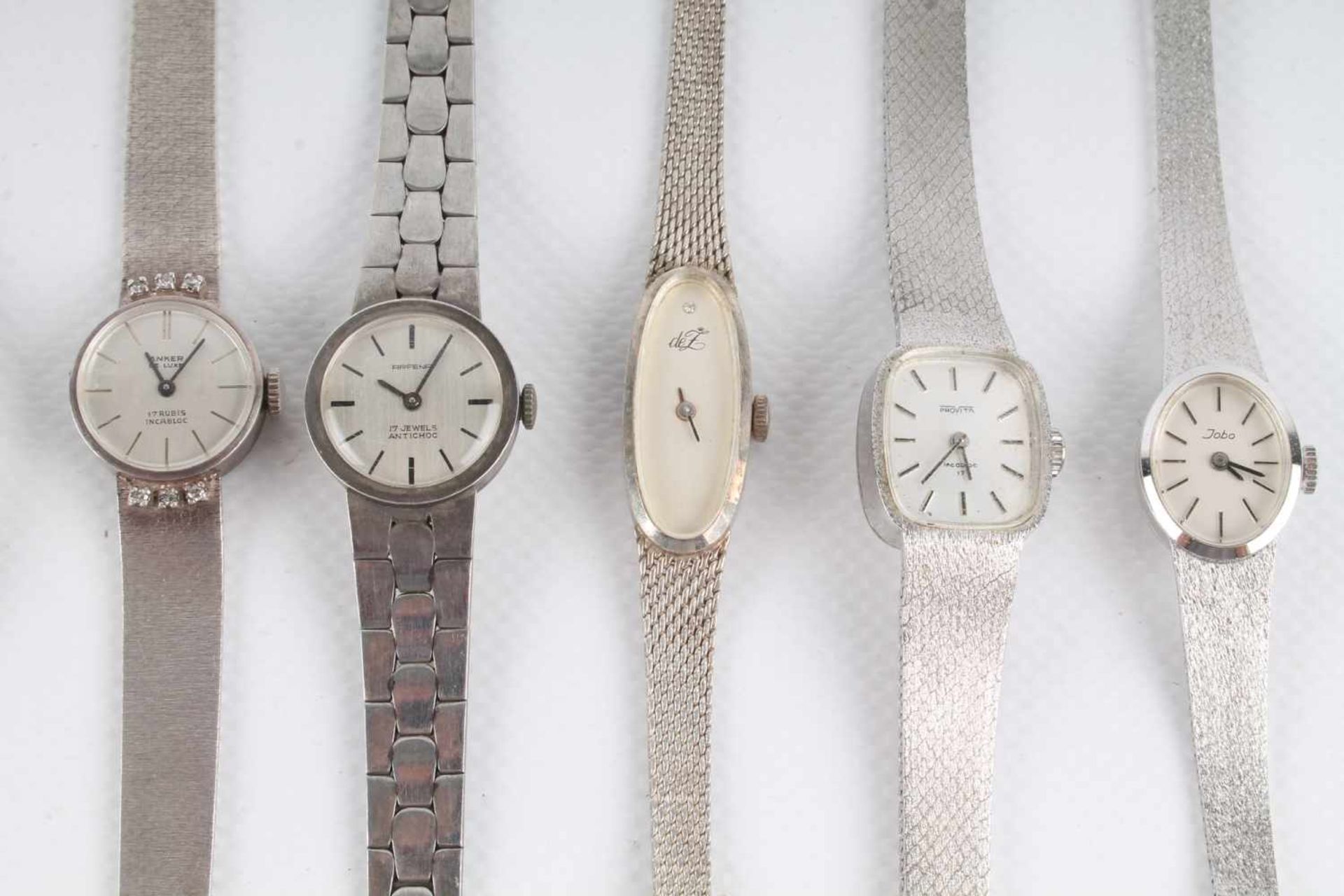 13 Silber Armbanduhren, 13 silver wristwatches, - Bild 4 aus 4