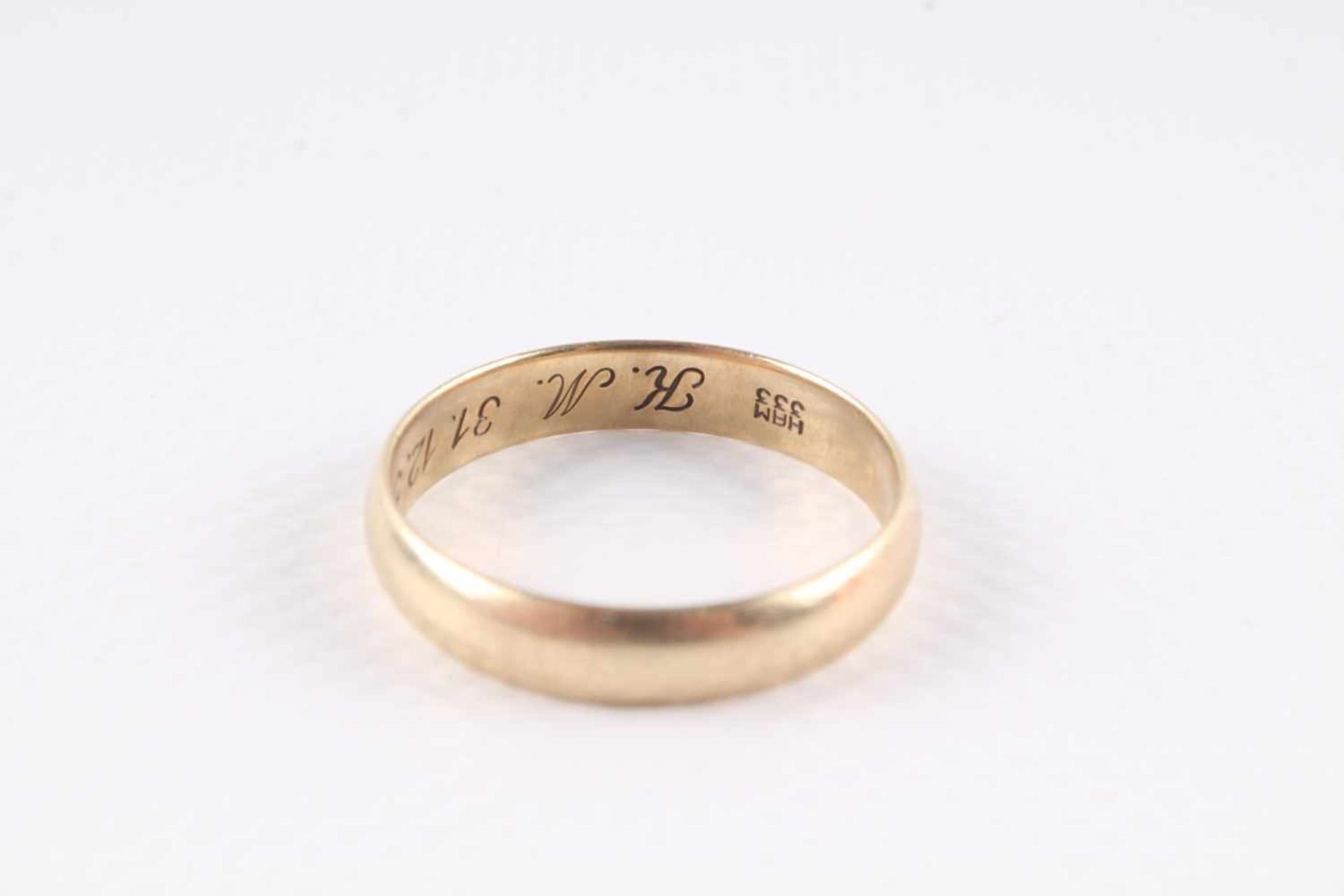 3 Goldringe, Eheringe 585 u. 333 Gelbgold, wedding ring, - Bild 4 aus 5