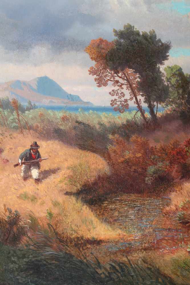 Andreas Achenbach (1815 -1910) Jagdtag in Römischer Landschaft, hunting day in the roman landscape, - Bild 4 aus 6