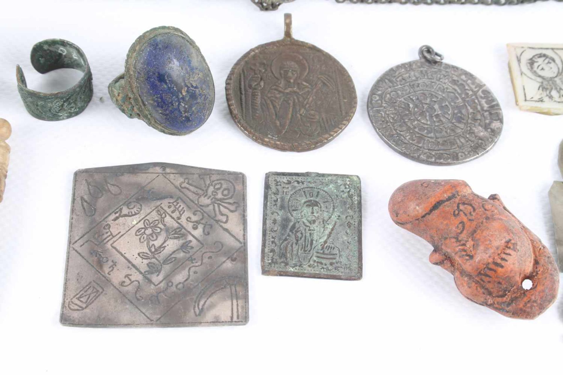 18-teiliges Konvolut antiker Objekte, lot of antique objects, - Bild 5 aus 5