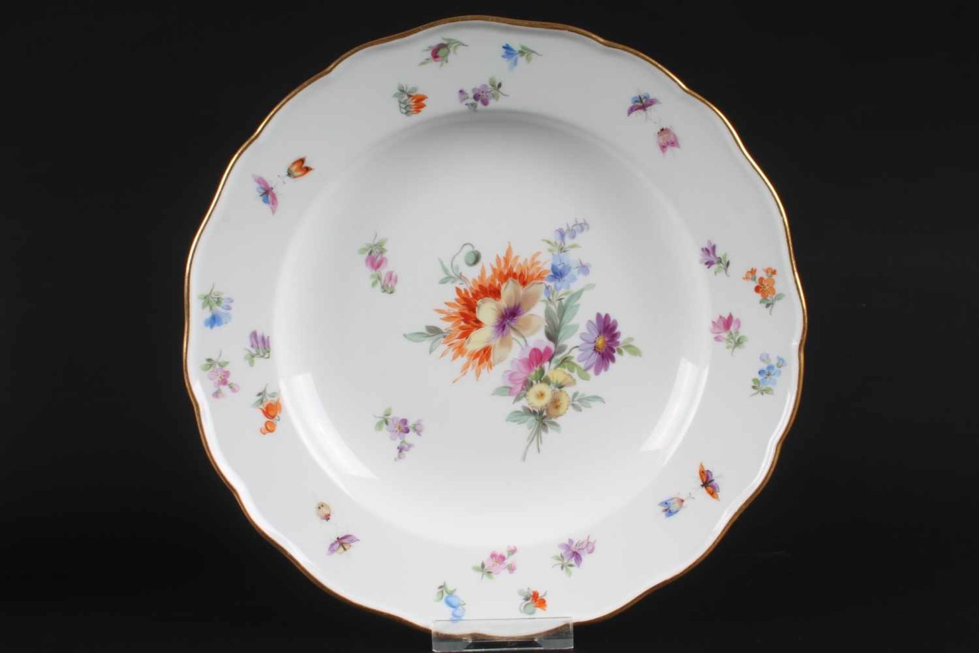 Meissen - 2 Speiseteller, 2 dining plates, - Bild 3 aus 4