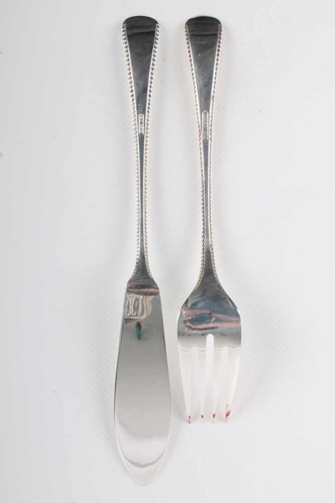 Robbe & Berking 800 Silber Fischbesteck für 6 Personen, fish cutlery for 6 persons, - Image 4 of 5