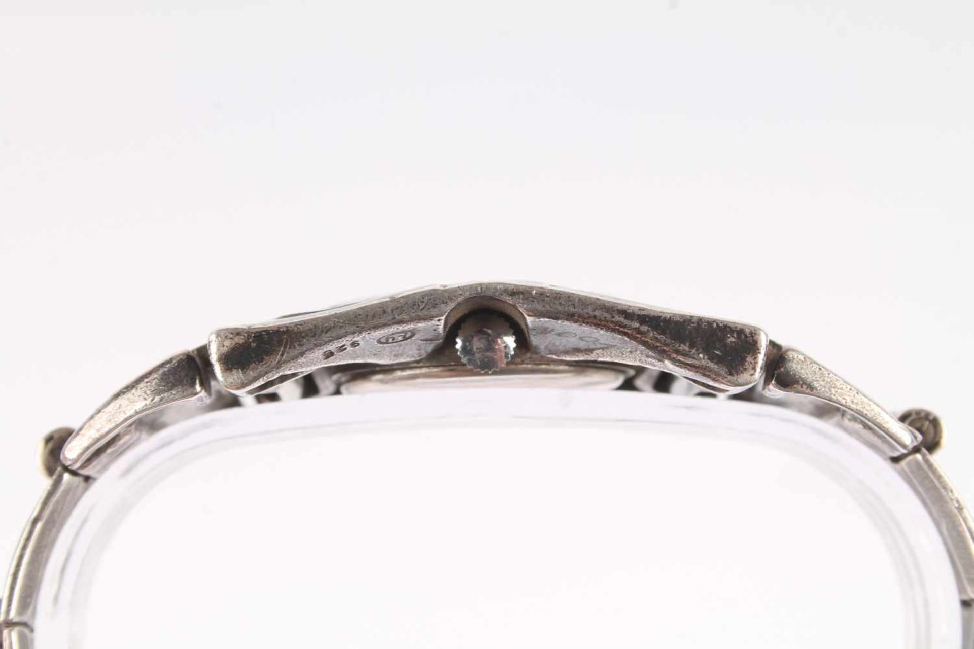 925 Silber Armbanduhr im Used-Look, sterling silver wristwatch in used look, - Image 3 of 5