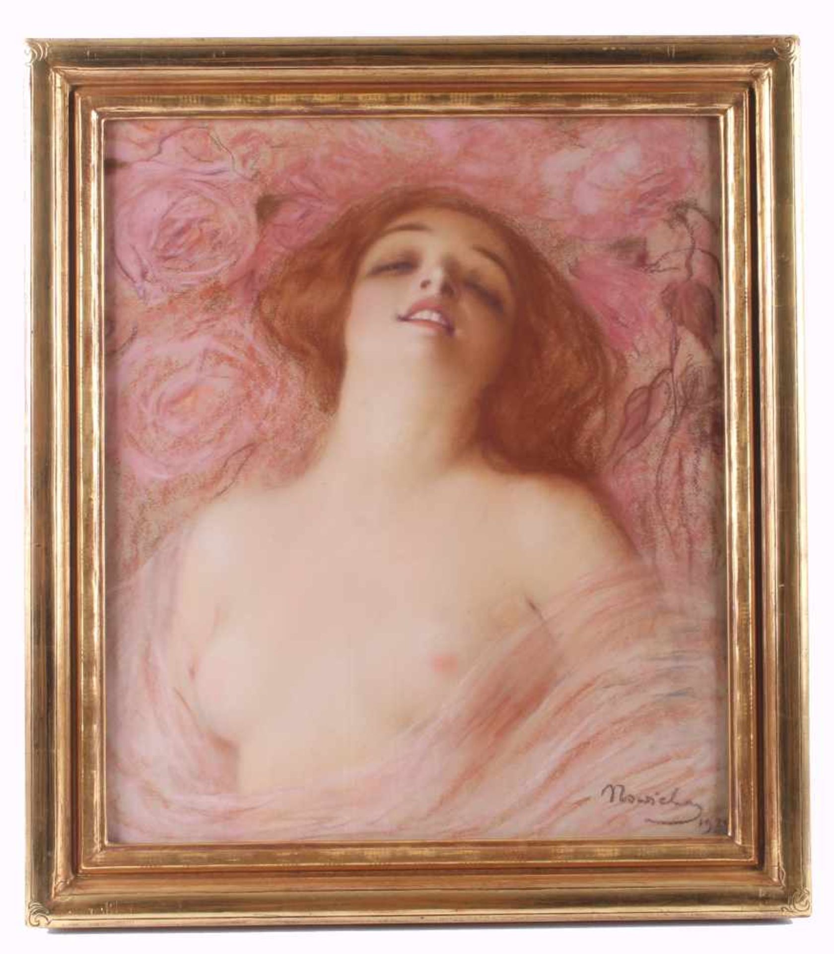 Jugendstil Frauenakt 1929, signiert, art nouveau female nude 1929, signed,