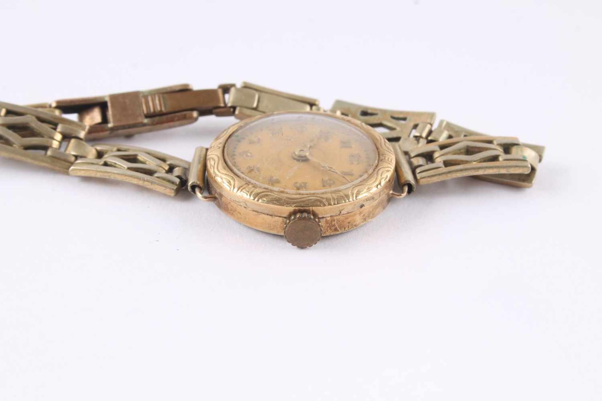 585 Gold, kleine Armbanduhr, wirstwatch, - Bild 2 aus 4