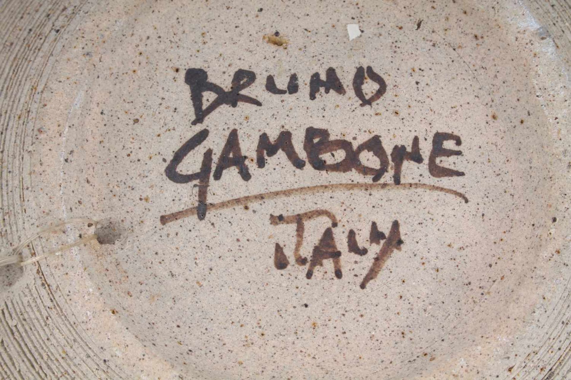 Bruno Gambone (*1936) Schale ciotola, bowl / wallplate,Majolika, 70er Jahre Künstlerkeramik, - Bild 5 aus 5