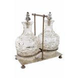 Menage Essig und Öl, England, oil and vinegar set,W W Harrison, Sheffield 19. Jahrhundert,