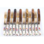 Meissen Besteck 18. Jahrhundert - sechs Messer und sechs Gabeln, 6 knifes and 6 forks 18th cenutry,