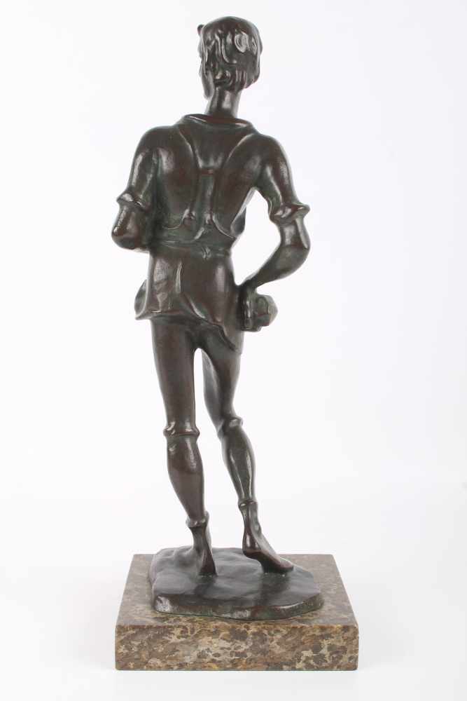 Bronze - Mann mit Lederschürze, bronze - man with leather apron, - Image 3 of 3
