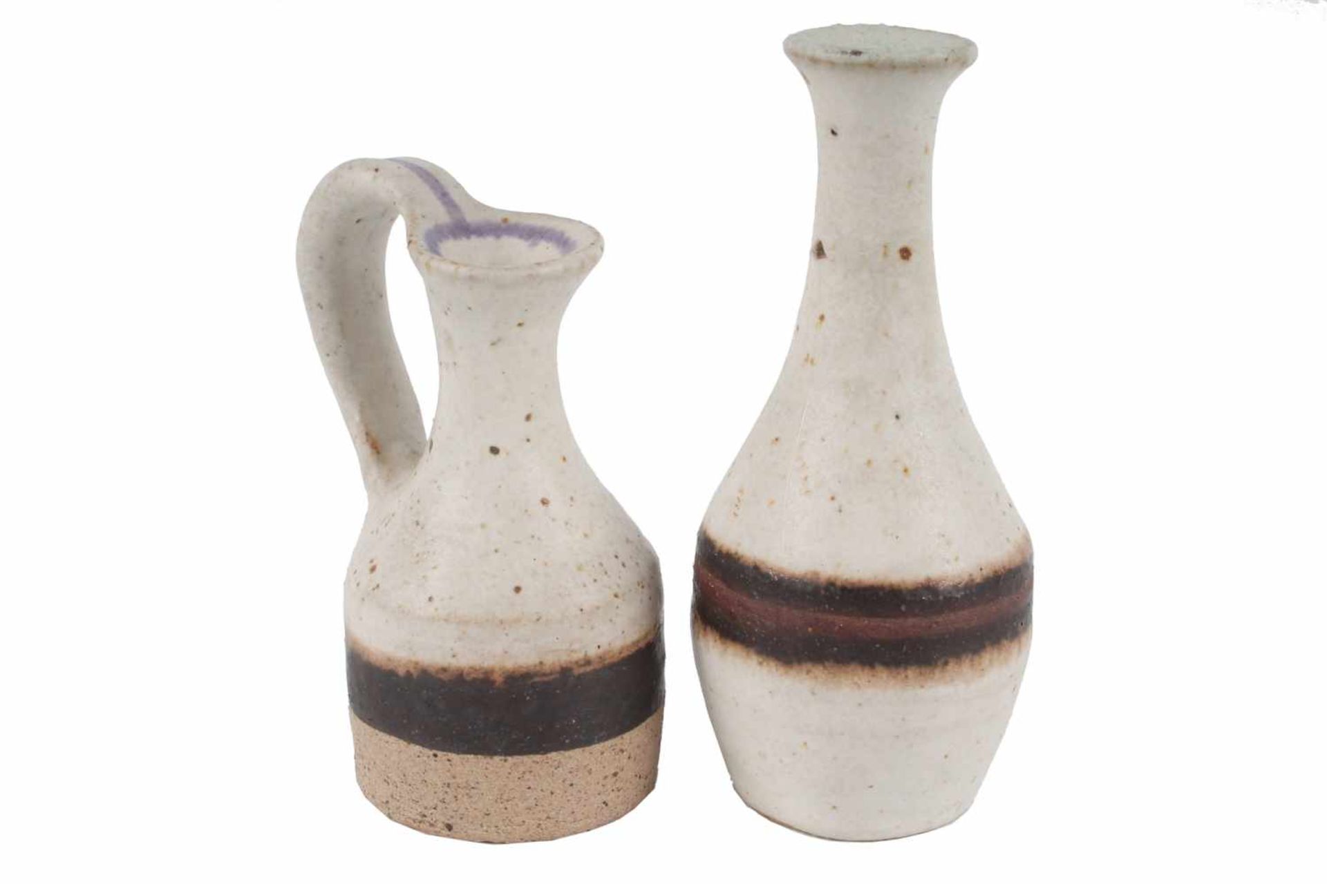 Bruno Gambone (*1936) Miniatur Vasenpaar, paio di vasi miniaturi, pair of miniature vases,