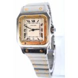 Cartier Santos Galbee Herrenuhr Armbanduhr Stahl/Gold 750, men's watch steel / 18K gold,