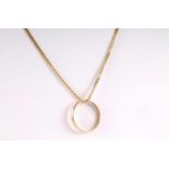 585 Goldkette mit Goldring, 585 gold chain with gold ring,