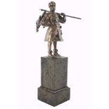 Silber Figur - Jäger mit Beute,