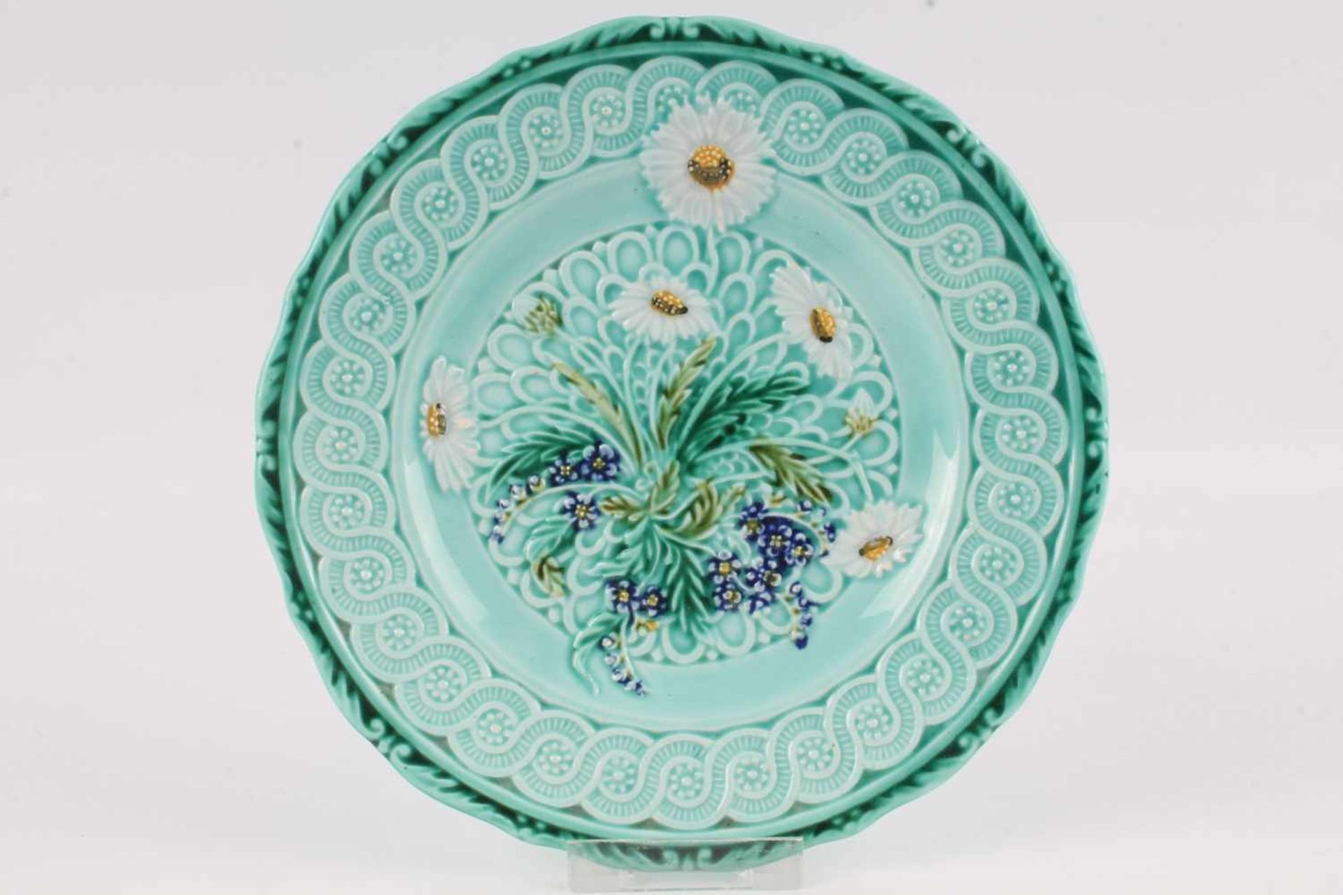 Villeroy & Boch Jugendstil Tafelaufsatz mit 5 Tellern, art nouveau bowl with 5 plates, - Bild 2 aus 6