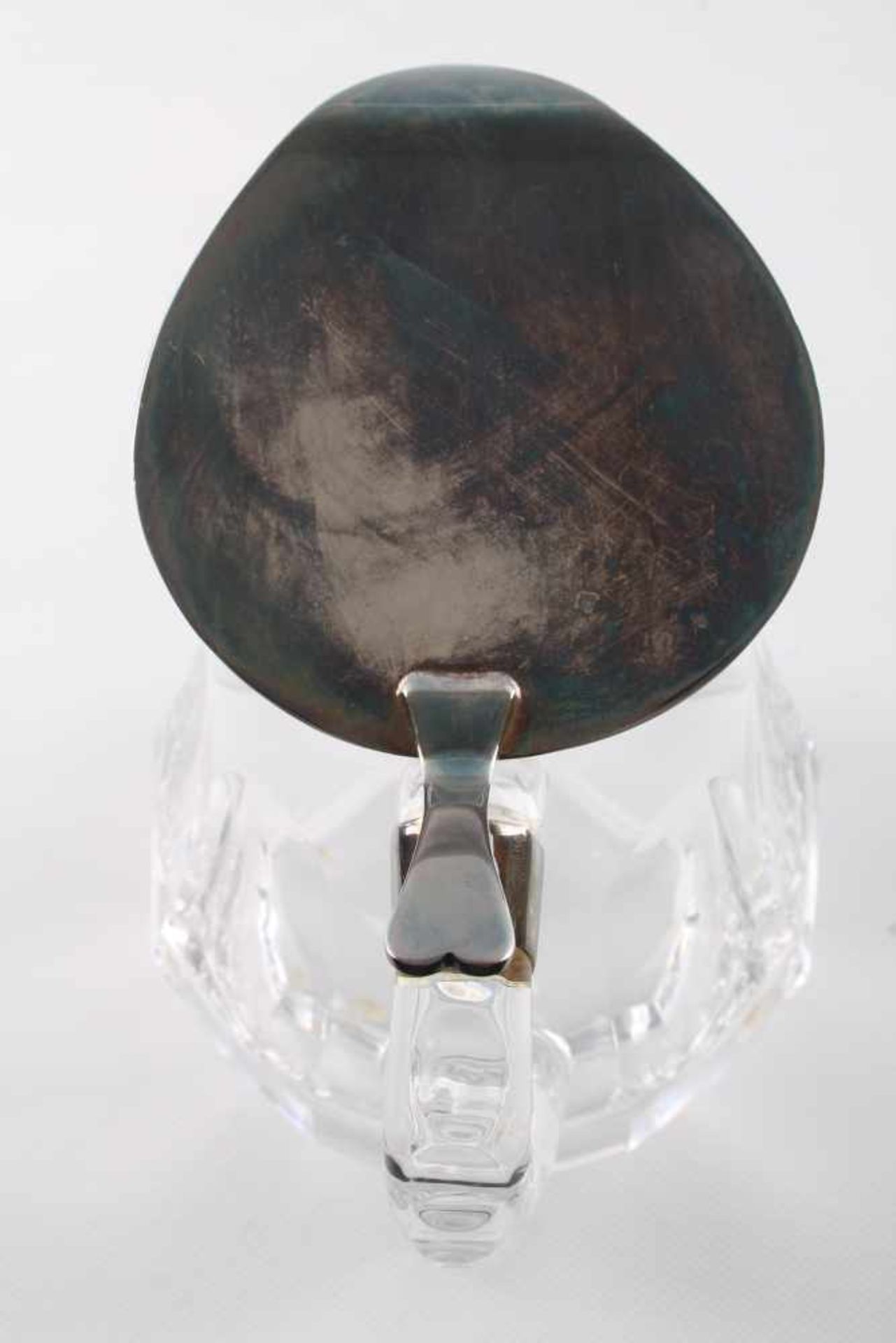 Große Kristallkanne, 925 Silberdeckel, crystal pot with 925 sterling silver cover, - Image 4 of 5
