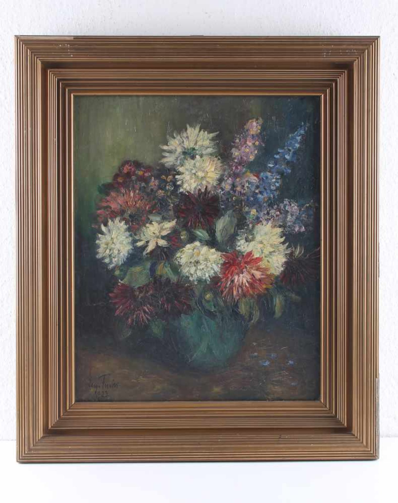 Eugenie Fuchs (1873-1943) Blumenstillleben von 1923, floral still life, - Image 2 of 4
