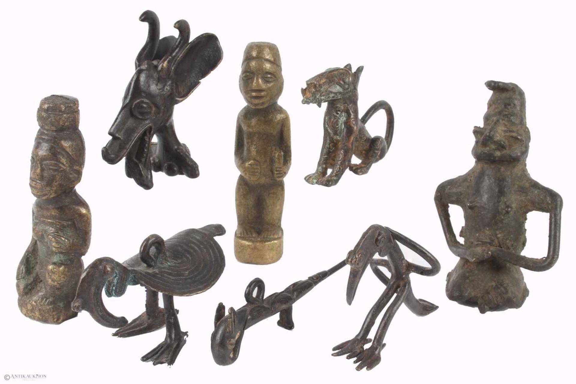 8 Kleinbronze, afrikanische Figuren, african figures,