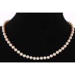 Perlenkette mit 585 Goldverschluß, pearl necklace gold lock,