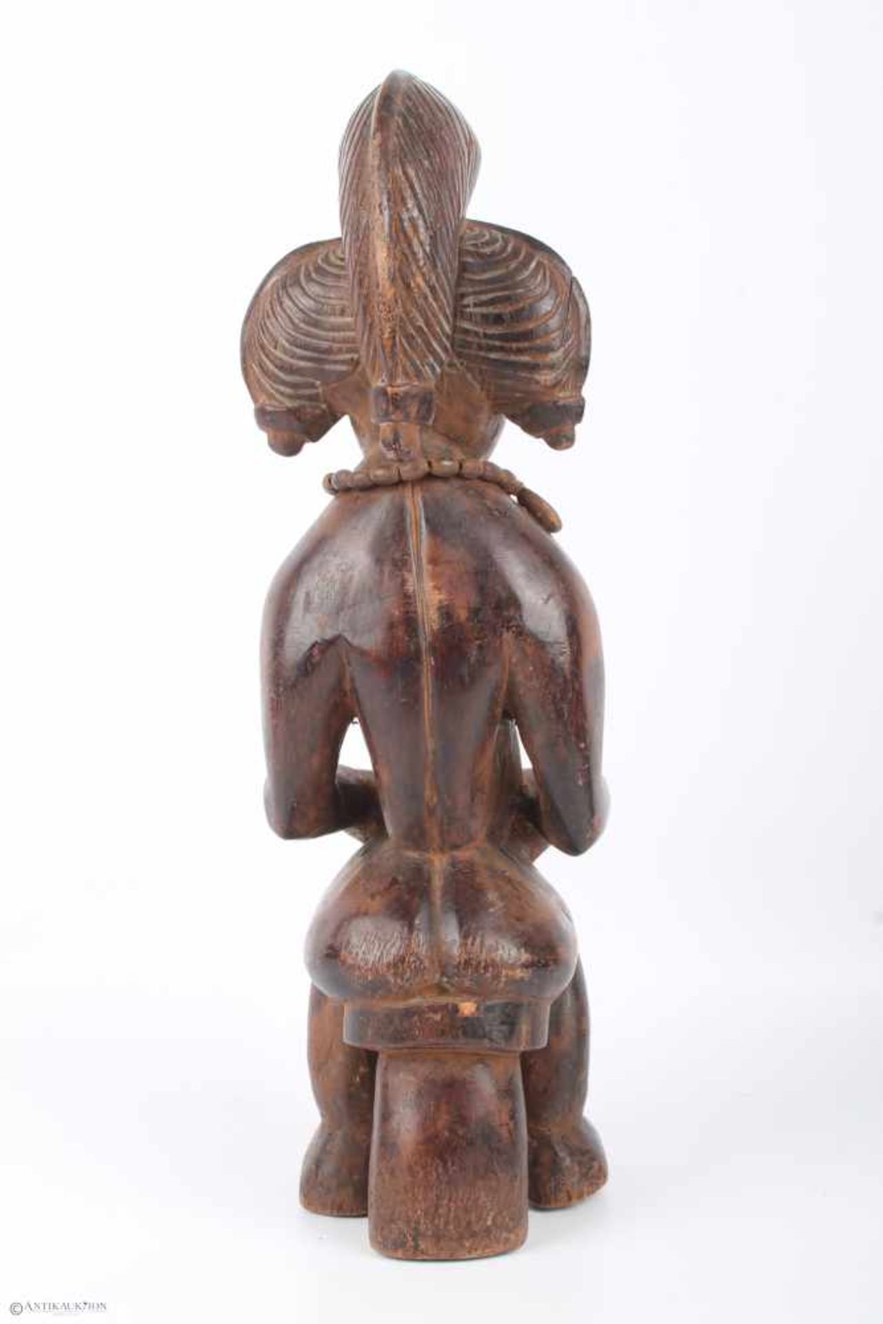 Sitzende Frau, afrikanische Skulptur, seated woman, african sculpture, - Bild 3 aus 5