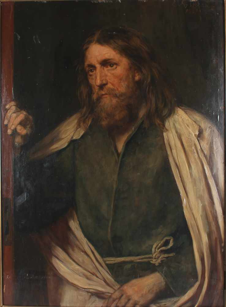 Eduard von Gebhardt (1838-1925) Portrait eines Heiligen 1911, Monumentalwerk, portrait of a saint