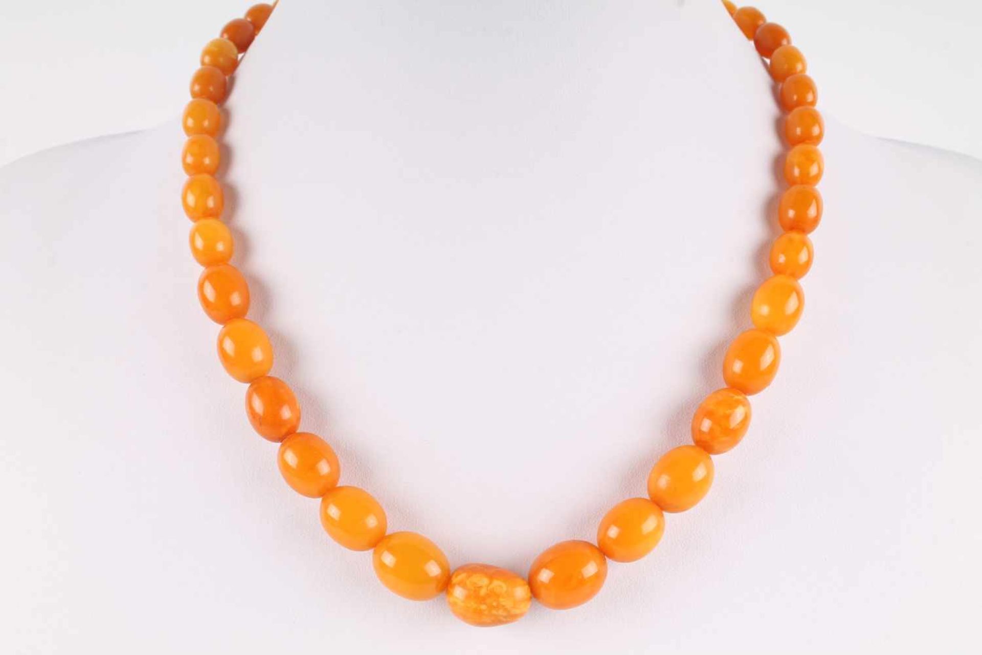 Bernsteinkette Oliven, butterscotch amber necklace,