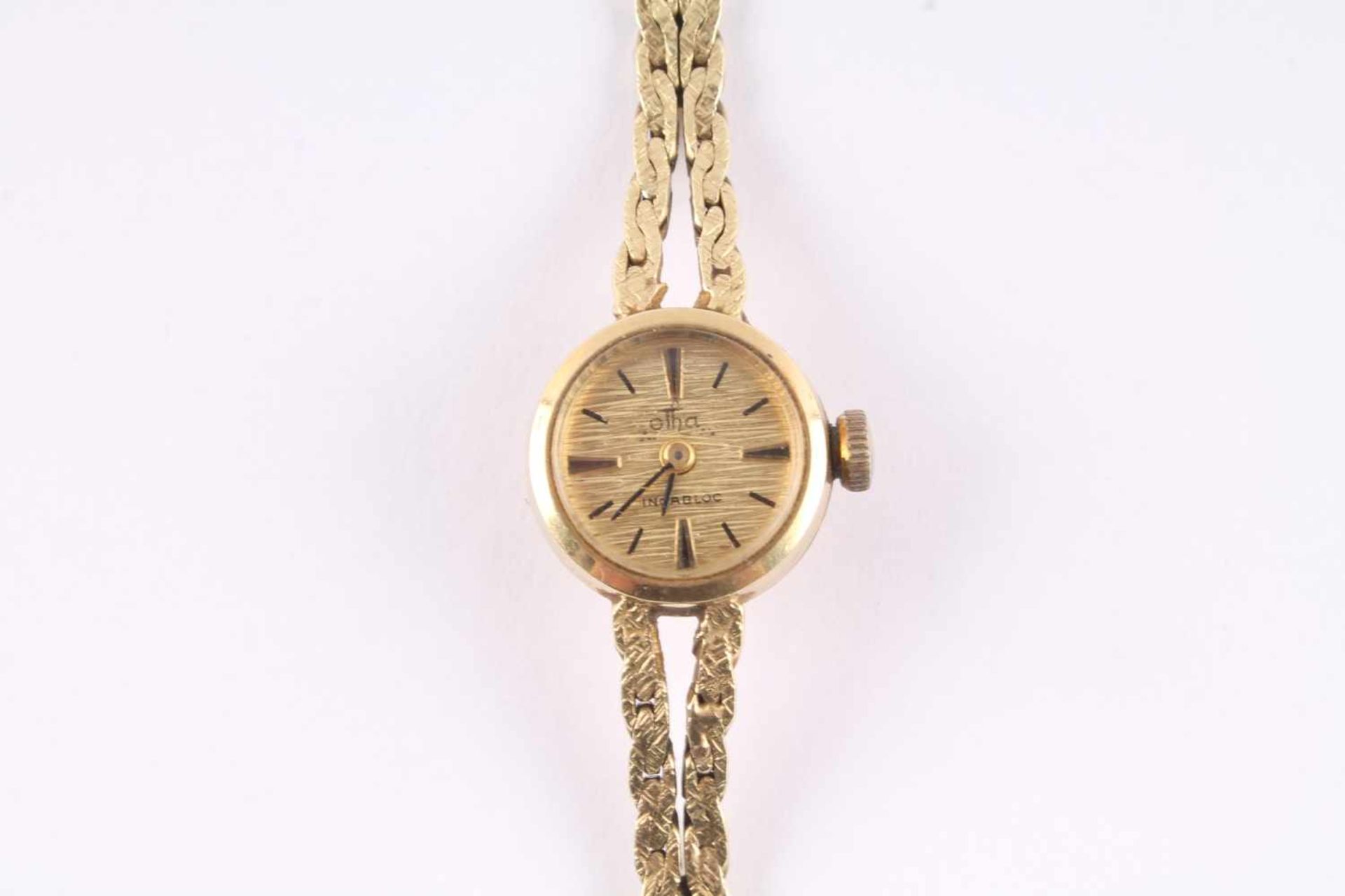 585 Gold Damenuhr mit Goldarmband, Firma Otha, 14C gold ladies watch with gold bracelet, - Bild 6 aus 9